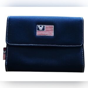 Navy Clutch Wallet with Flag Patch